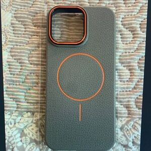 Apple Gray Case with Orange Highlights